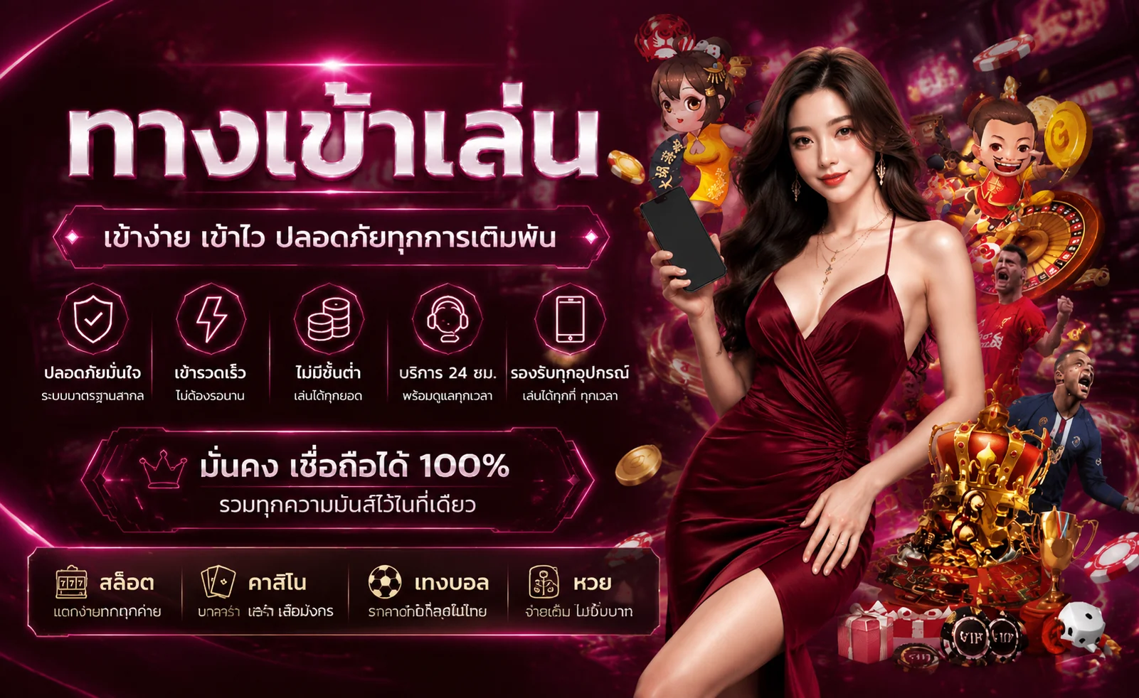 คาสิโนสด แทงบอล และหวยออนไลน์บน biggame